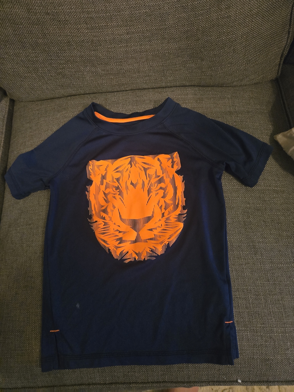 jumping beans Navy and Orange Tiger Graphic Short Sleeve Tee
